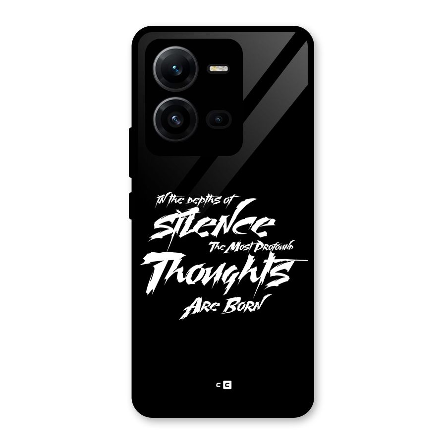 Silent Thoughts Glass Back Case for Vivo V25