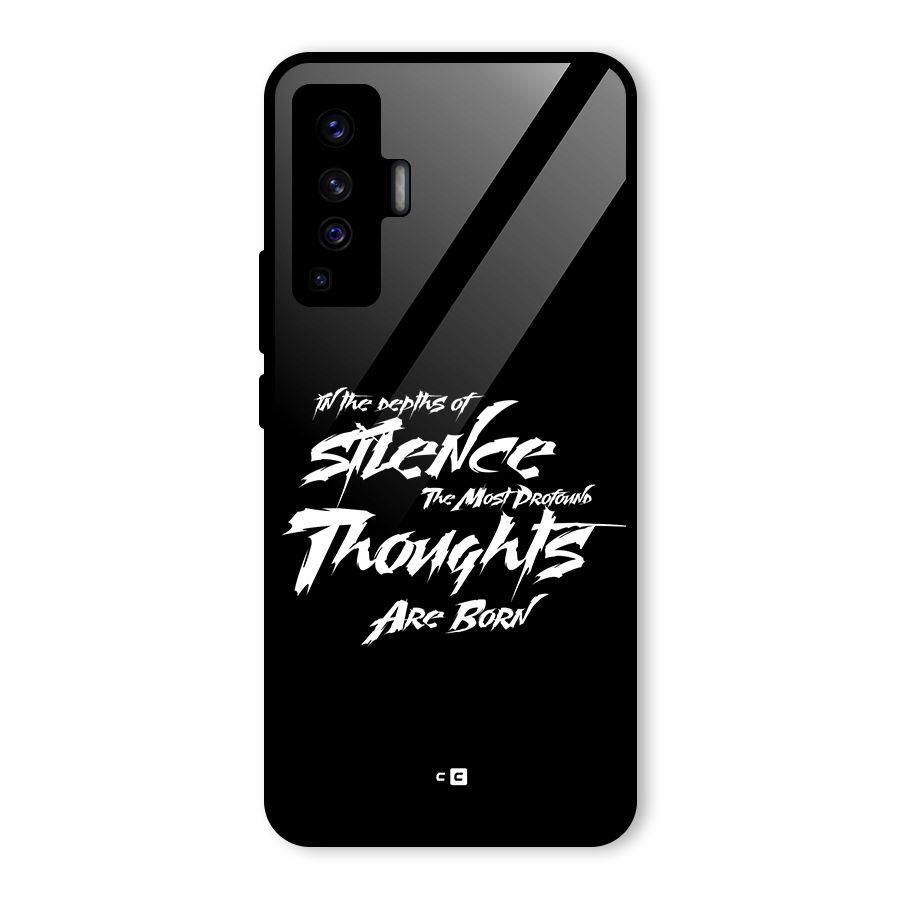Silent Thoughts Glass Back Case for Vivo X50