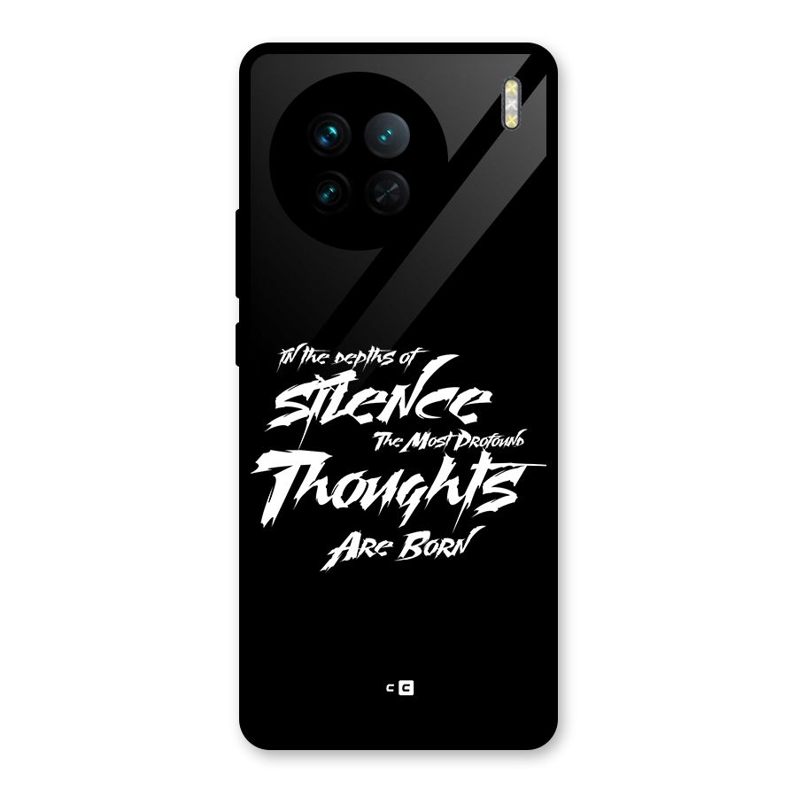Silent Thoughts Glass Back Case for Vivo X90