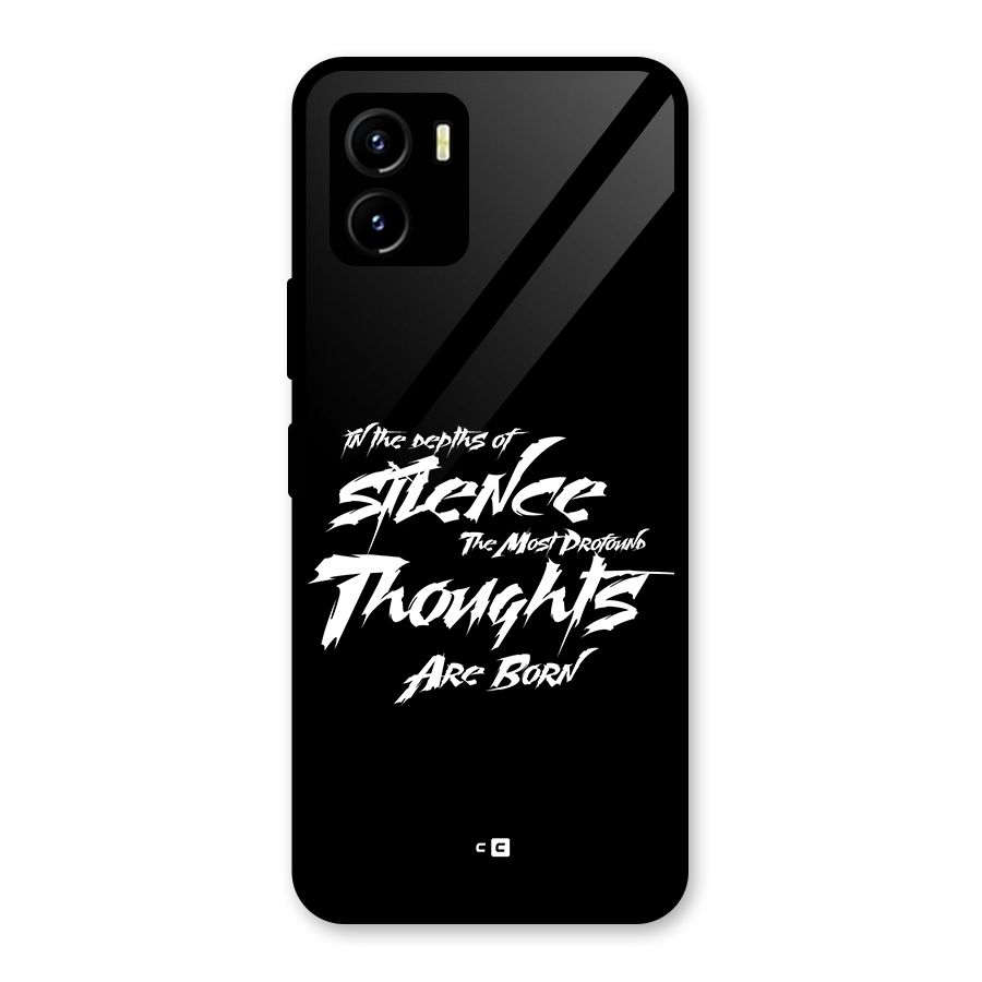 Silent Thoughts Glass Back Case for Vivo Y15s
