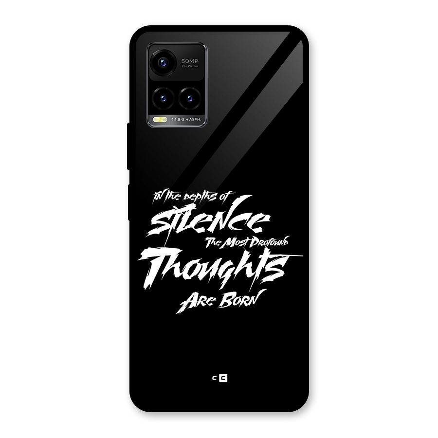 Silent Thoughts Glass Back Case for Vivo Y21G