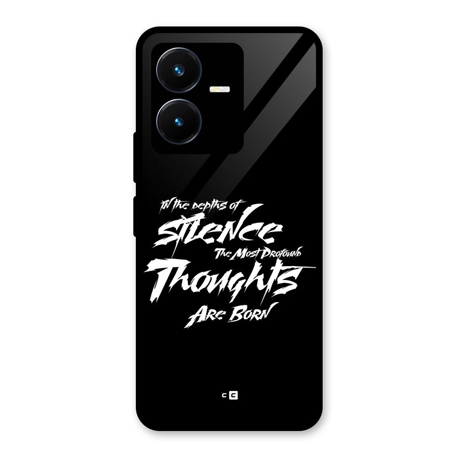 Silent Thoughts Glass Back Case for Vivo Y22s