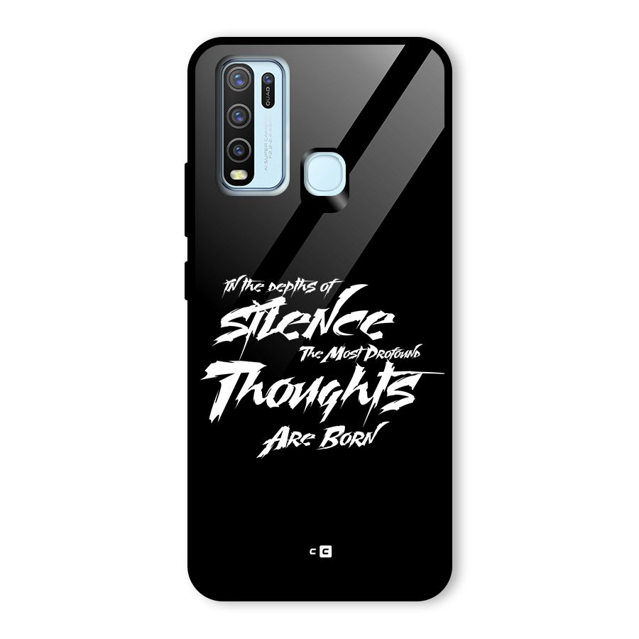 Silent Thoughts Glass Back Case for Vivo Y30