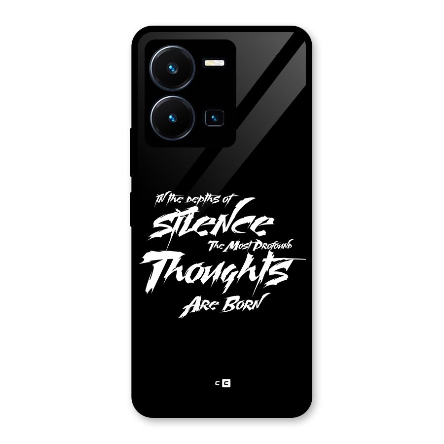 Silent Thoughts Glass Back Case for Vivo Y35