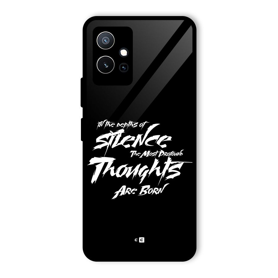 Silent Thoughts Glass Back Case for Vivo Y75 5G