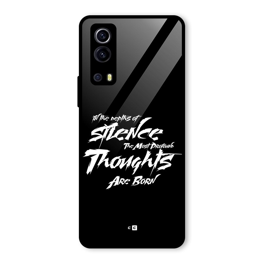 Silent Thoughts Glass Back Case for Vivo iQOO Z3