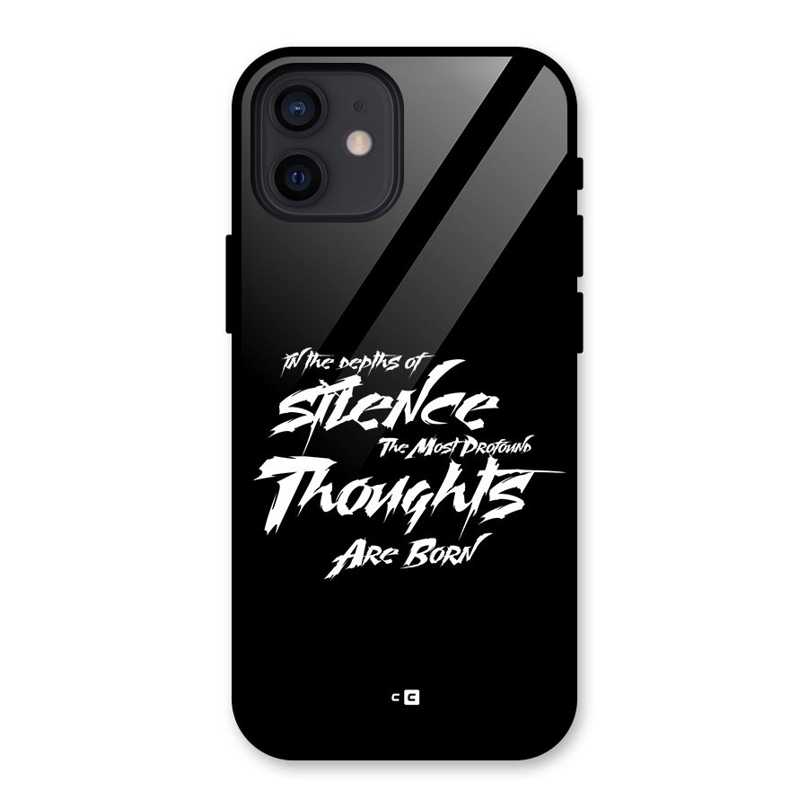 Silent Thoughts Glass Back Case for iPhone 12