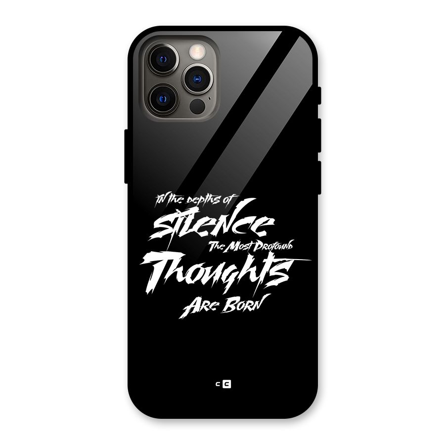 Silent Thoughts Glass Back Case for iPhone 12 Pro