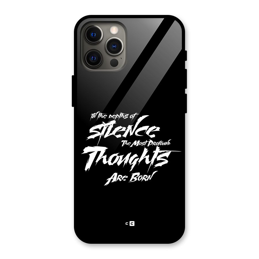 Silent Thoughts Glass Back Case for iPhone 12 Pro Max