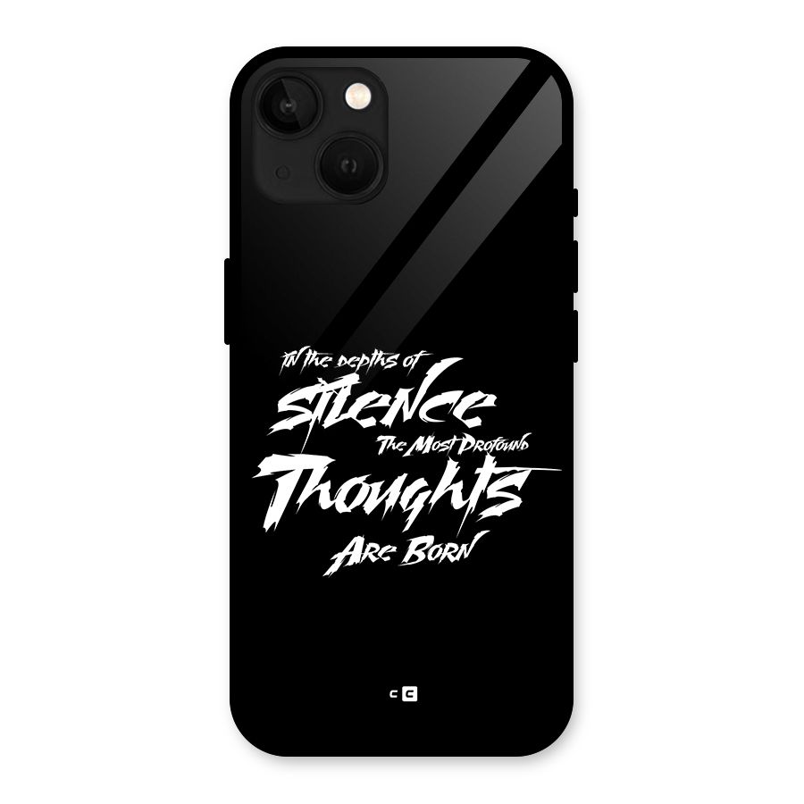 Silent Thoughts Glass Back Case for iPhone 13