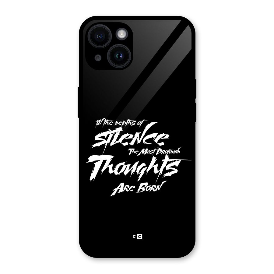 Silent Thoughts Glass Back Case for iPhone 14