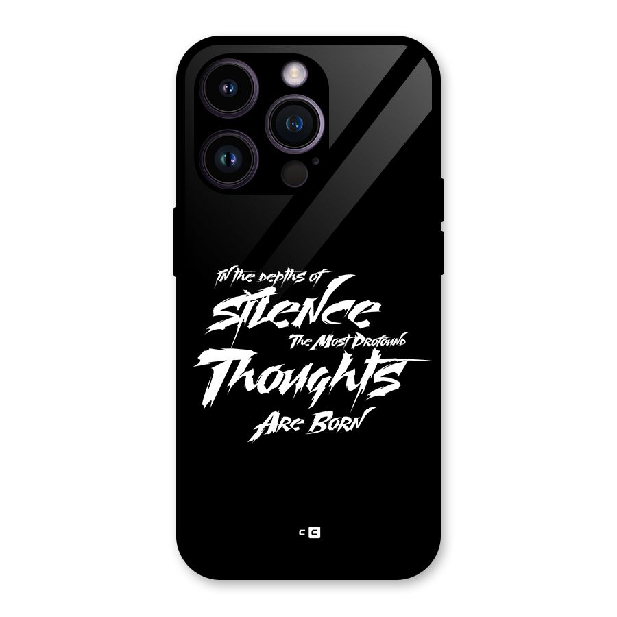 Silent Thoughts Glass Back Case for iPhone 14 Pro
