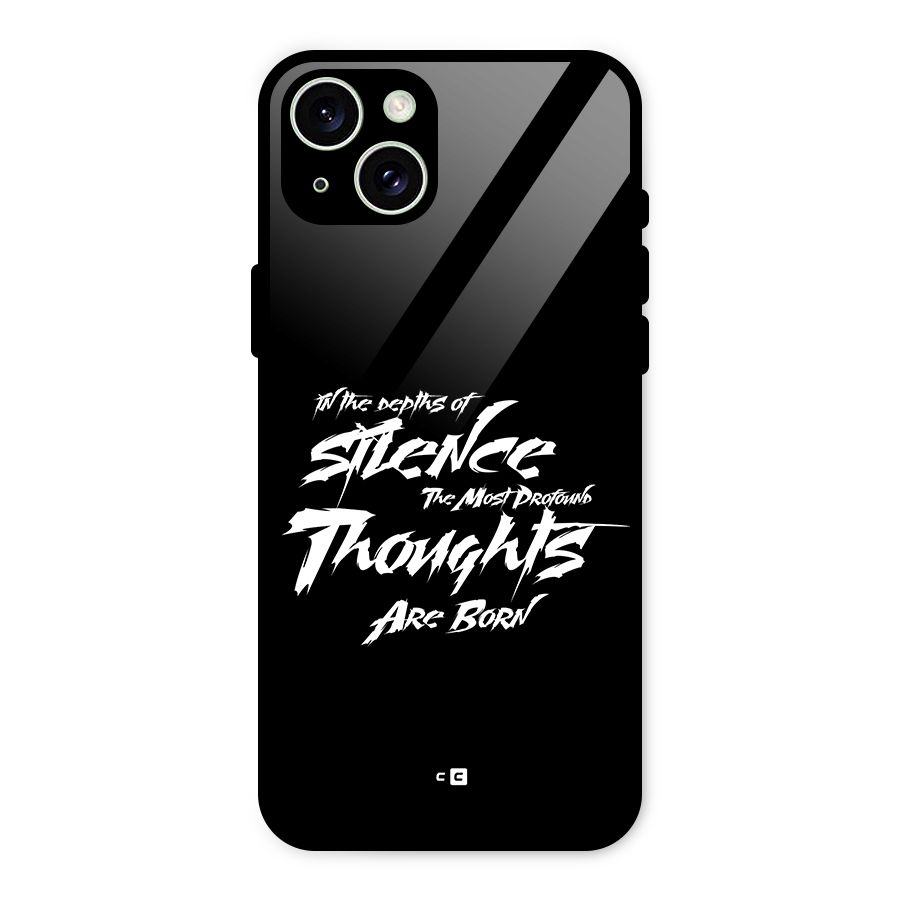 Silent Thoughts Glass Back Case for iPhone 15 Plus