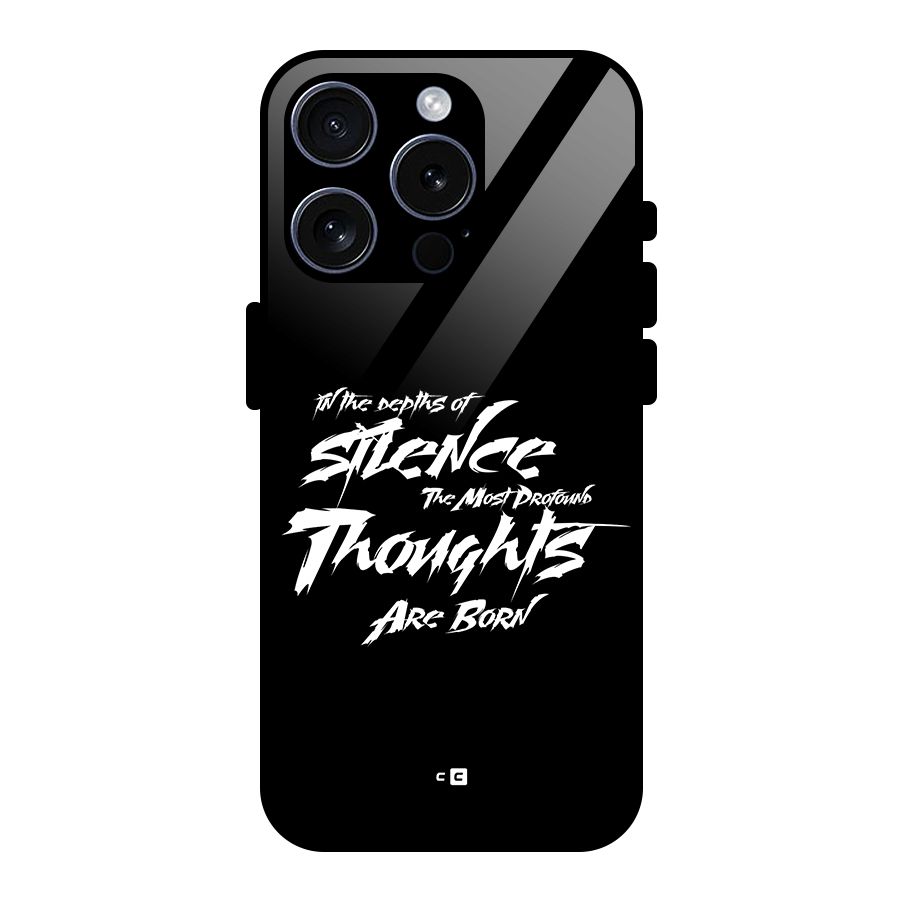 Silent Thoughts Glass Back Case for iPhone 15 Pro