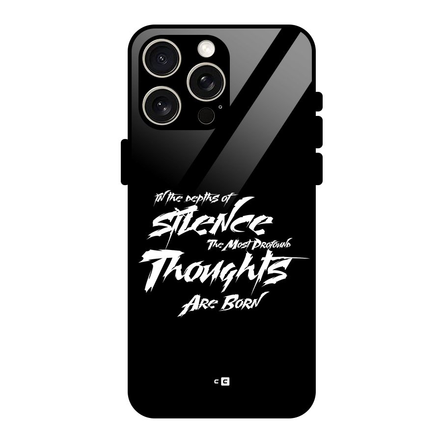 Silent Thoughts Glass Back Case for iPhone 15 Pro Max