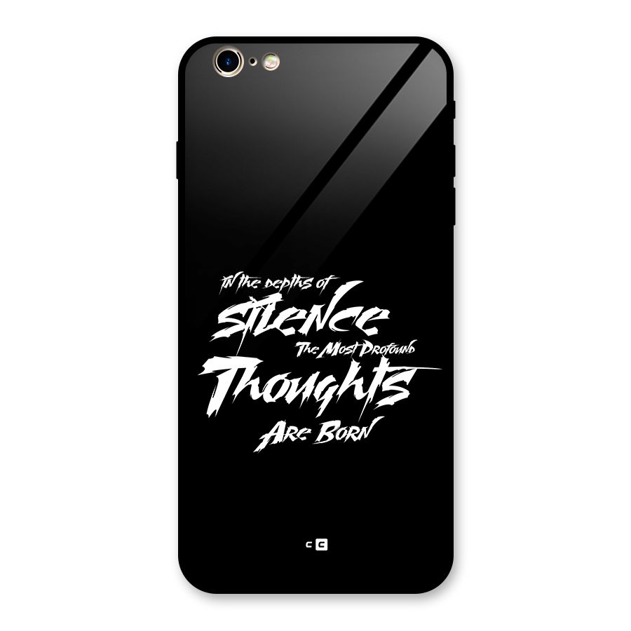 Silent Thoughts Glass Back Case for iPhone 6 Plus 6S Plus