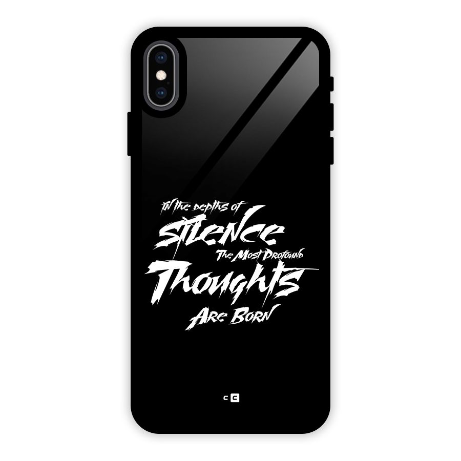 Silent Thoughts Glass Back Case for iPhone XS Max