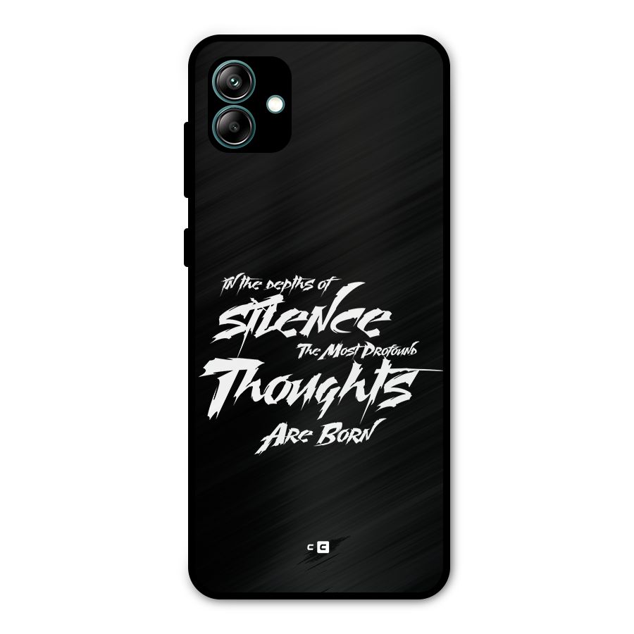 Silent Thoughts Metal Back Case for Galaxy A04