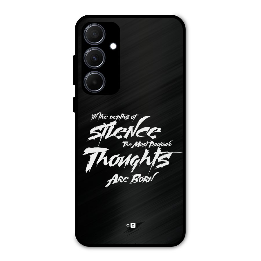 Silent Thoughts Metal Back Case for Galaxy A35