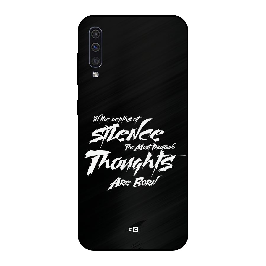 Silent Thoughts Metal Back Case for Galaxy A50s
