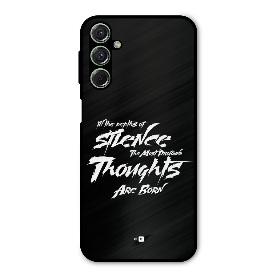 Silent Thoughts Metal Back Case for Galaxy M34