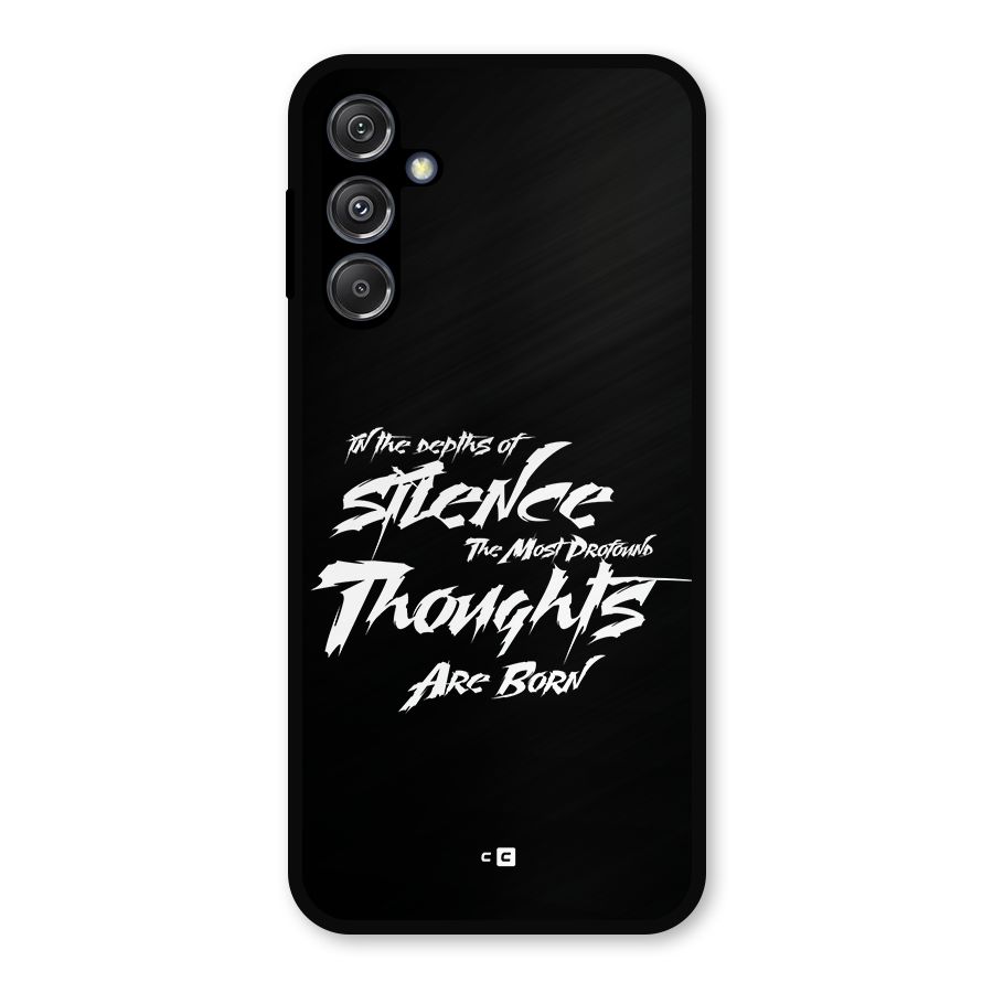 Silent Thoughts Metal Back Case for Galaxy M34 5G