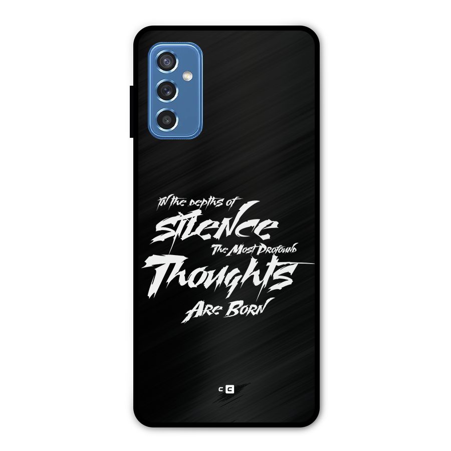 Silent Thoughts Metal Back Case for Galaxy M52 5G