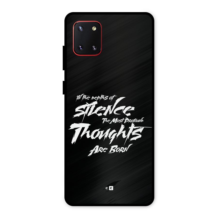 Silent Thoughts Metal Back Case for Galaxy Note 10 Lite