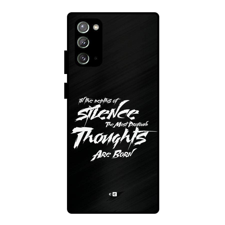Silent Thoughts Metal Back Case for Galaxy Note 20