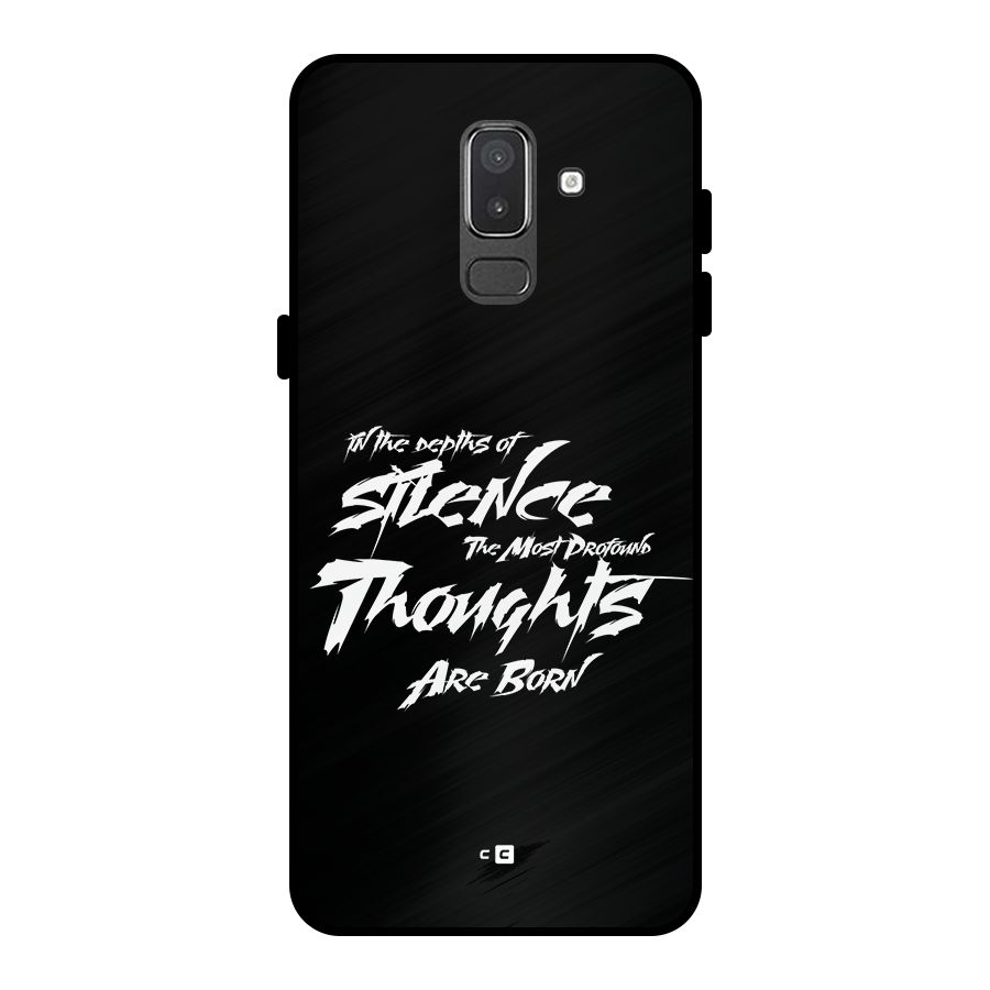 Silent Thoughts Metal Back Case for Galaxy On8 (2018)