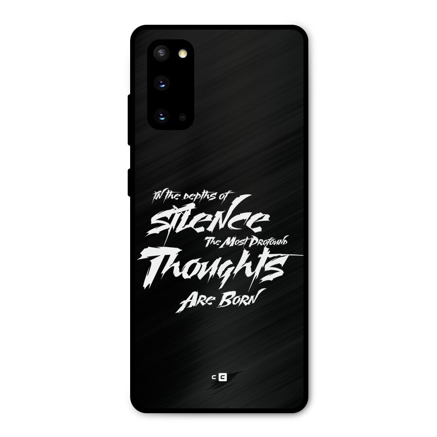 Silent Thoughts Metal Back Case for Galaxy S20