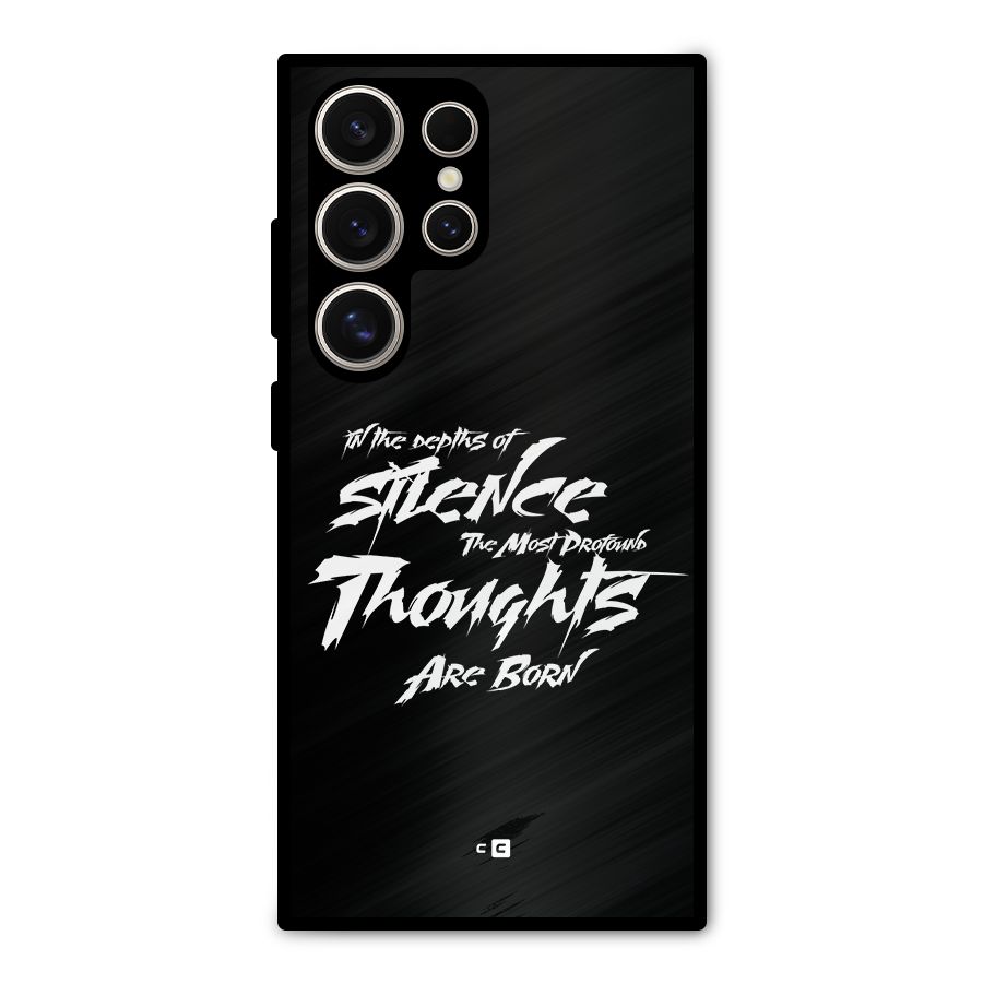 Silent Thoughts Metal Back Case for Galaxy S24 Ultra