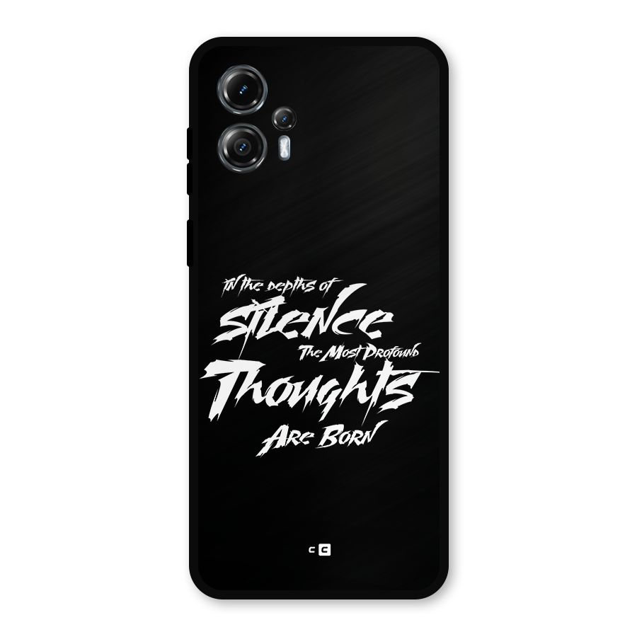 Silent Thoughts Metal Back Case for Moto G13