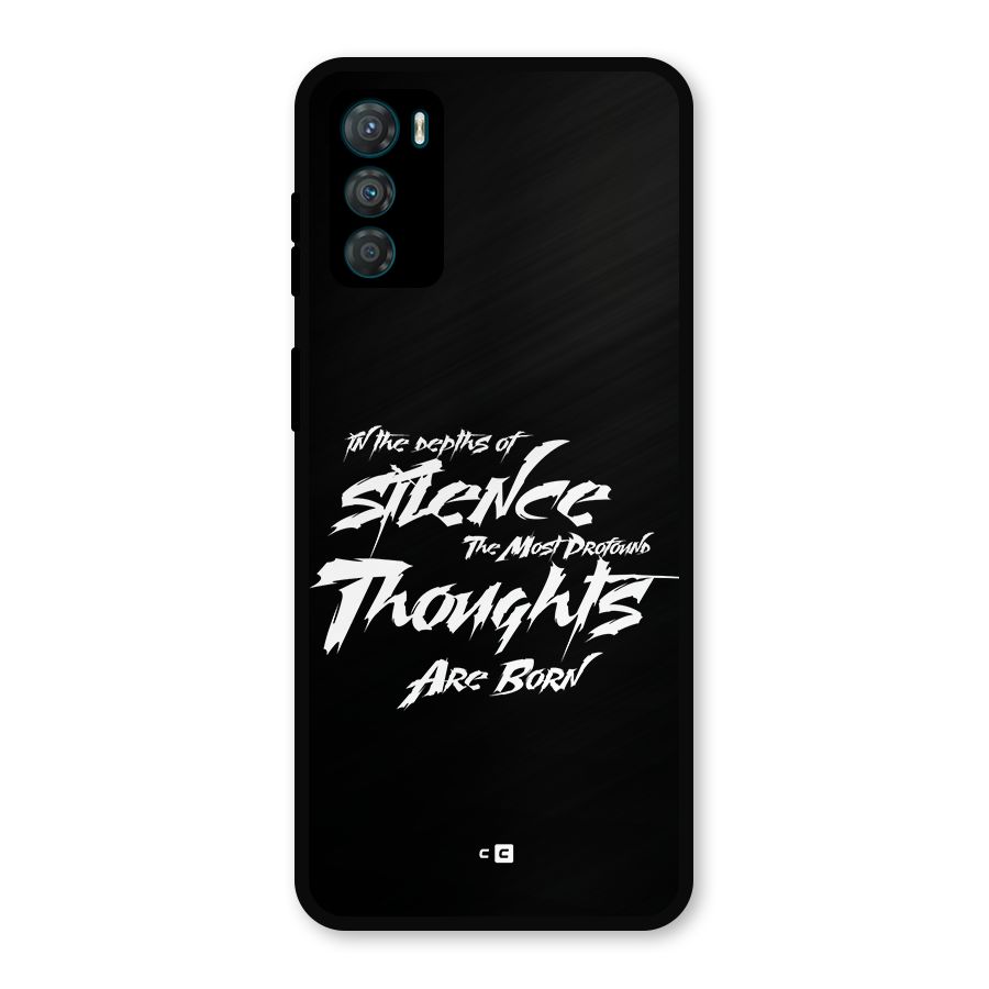 Silent Thoughts Metal Back Case for Moto G42