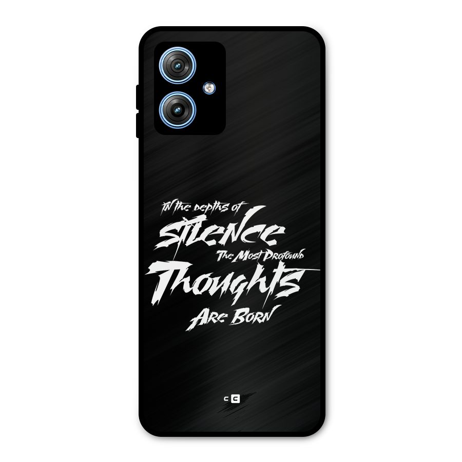 Silent Thoughts Metal Back Case for Moto G54