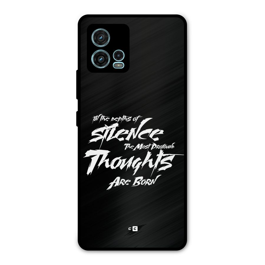 Silent Thoughts Metal Back Case for Moto G72