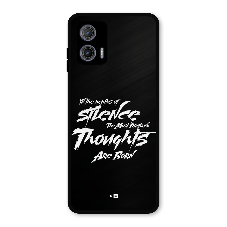 Silent Thoughts Metal Back Case for Moto G73