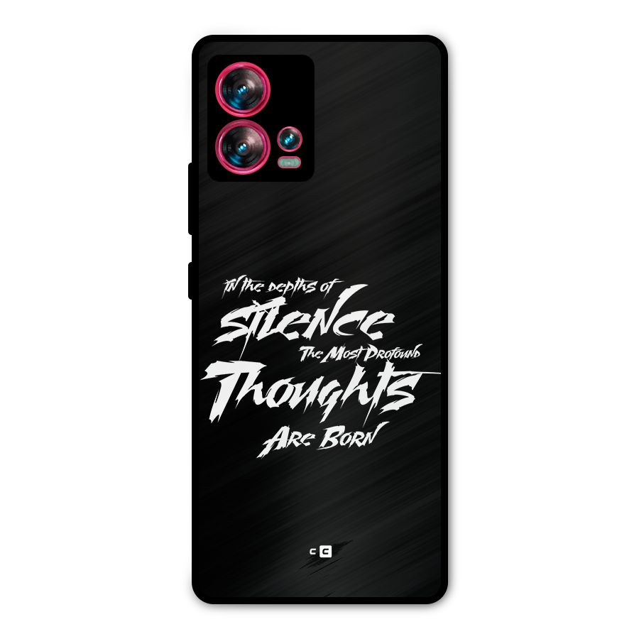 Silent Thoughts Metal Back Case for Motorola Edge 30 Fusion