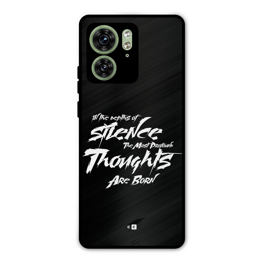 Silent Thoughts Metal Back Case for Motorola Edge 40 5G