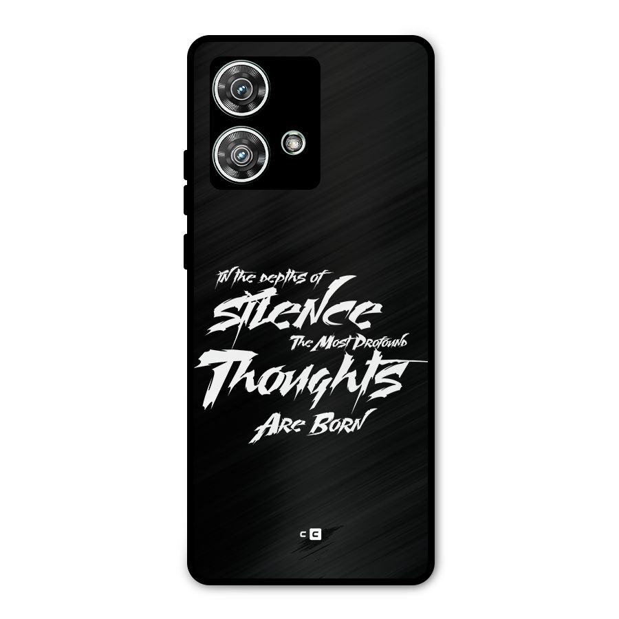 Silent Thoughts Metal Back Case for Motorola Edge 40 Neo