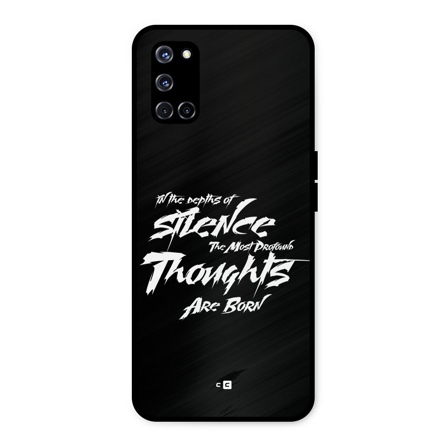 Silent Thoughts Metal Back Case for Oppo A52