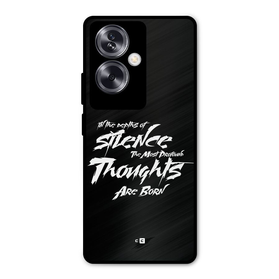 Silent Thoughts Metal Back Case for Oppo A79 5G
