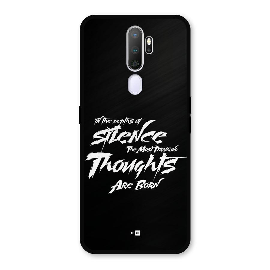 Silent Thoughts Metal Back Case for Oppo A9 (2020)