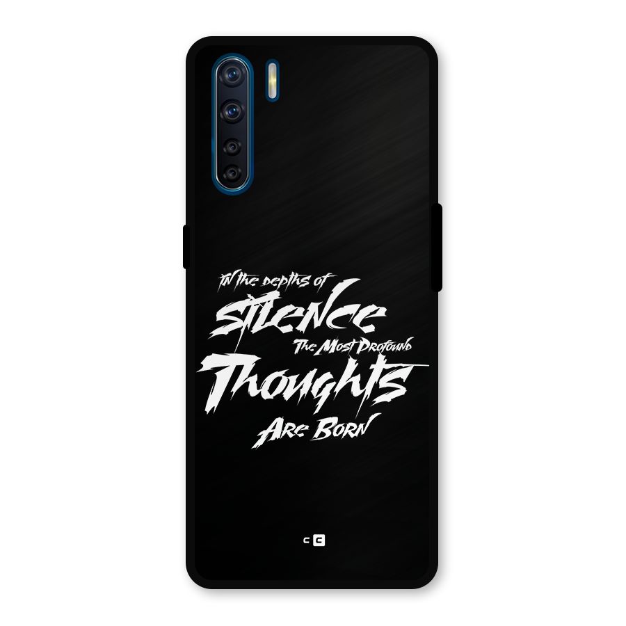 Silent Thoughts Metal Back Case for Oppo F15
