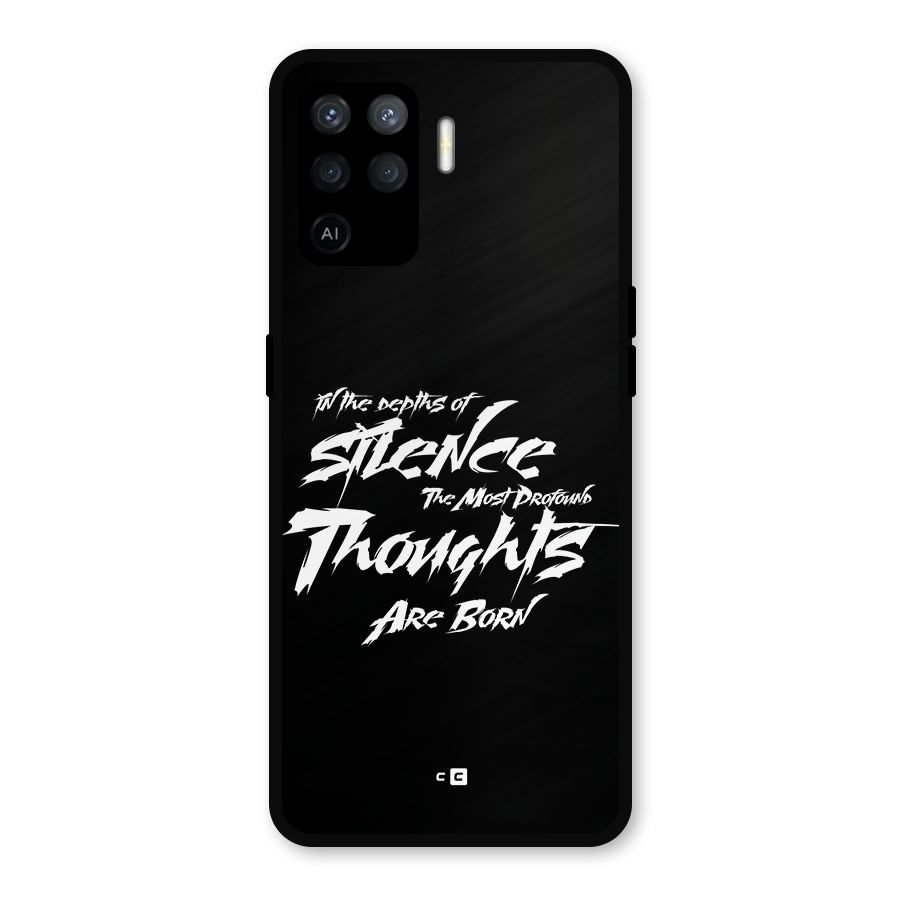 Silent Thoughts Metal Back Case for Oppo F19 Pro
