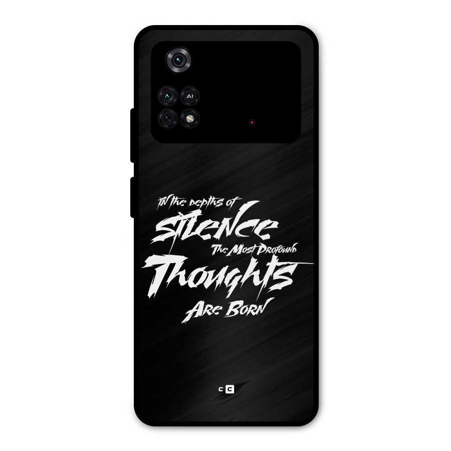 Silent Thoughts Metal Back Case for Poco M4 Pro 4G