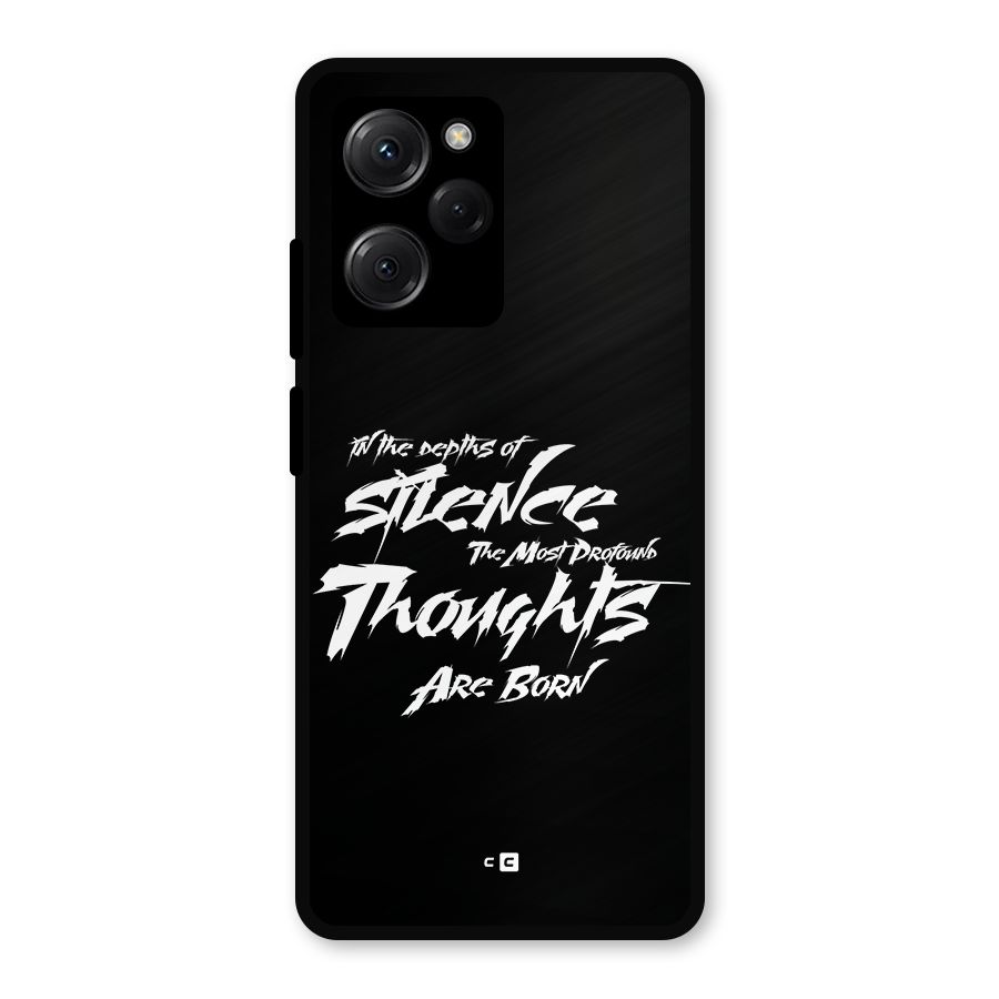 Silent Thoughts Metal Back Case for Poco X5 Pro