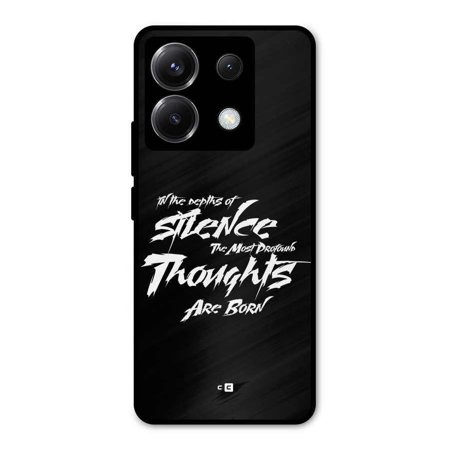 Silent Thoughts Metal Back Case for Poco X6