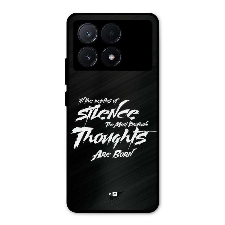 Silent Thoughts Metal Back Case for Poco X6 Pro
