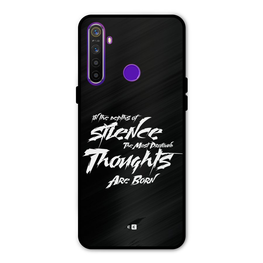 Silent Thoughts Metal Back Case for Realme 5
